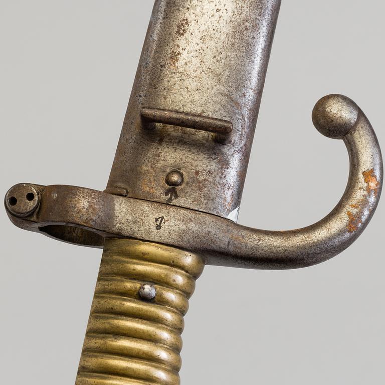 Two second half of the 19th century bayonets, one from France.