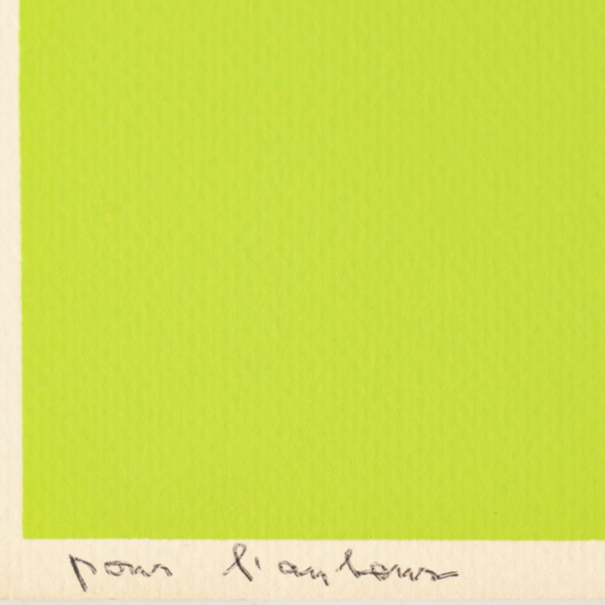 Olle Baertling, silkscreen in color, signed, pour l' auteur.