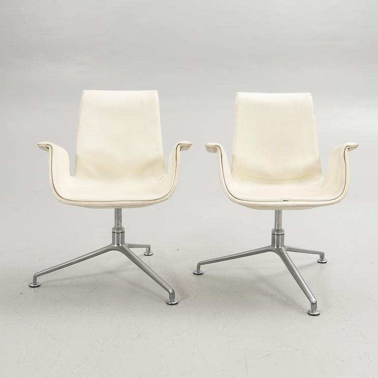 Preben Fabricius & Jørgen Kastholm, Chairs, a pair, "Tulip 6727", Walter Knoll, 20th century.
