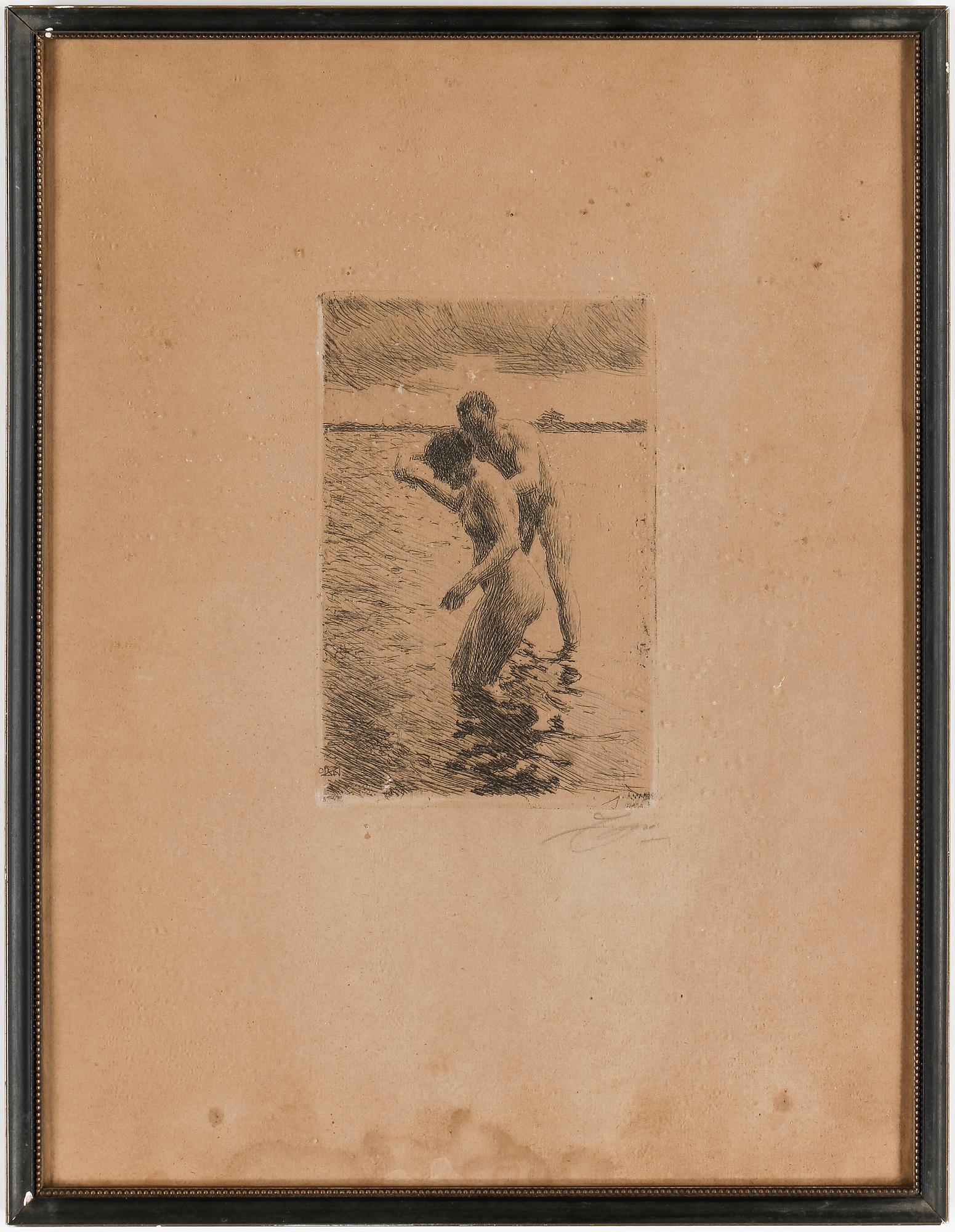 ANDERS ZORN, etsning, signerad med blyerts.