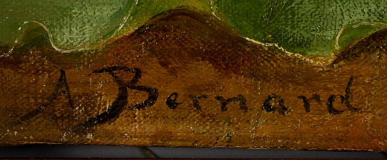 AUGUSTE HENRI BERNARD, olja på duk, sign, sekelskiftet 1900.