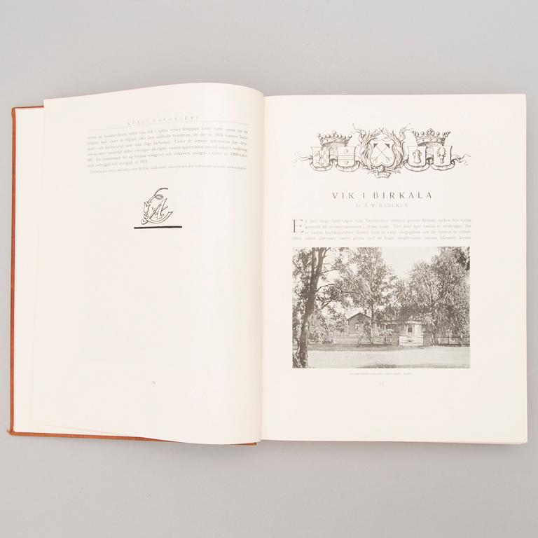 A three-volume book set about mansions in Finland "Herrgårdar i Finland", Helsinki 1928-29.