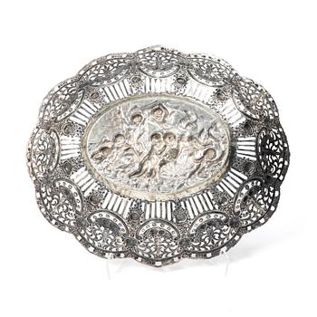 Praktfat, silver, historismus, Tyskland, tidigt 1900-tal.
