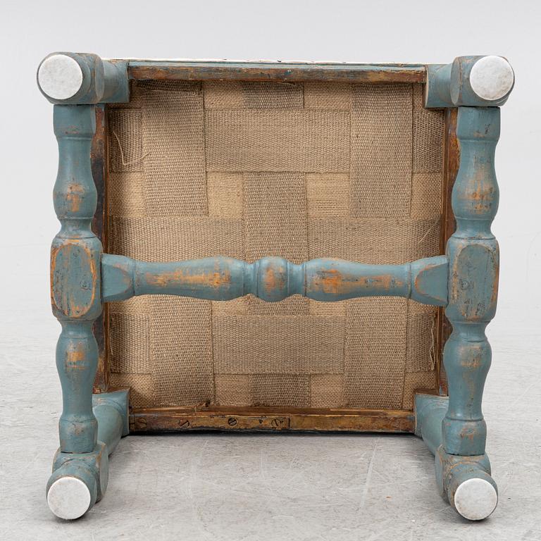 A Swedish baroque stool, early 18th century.