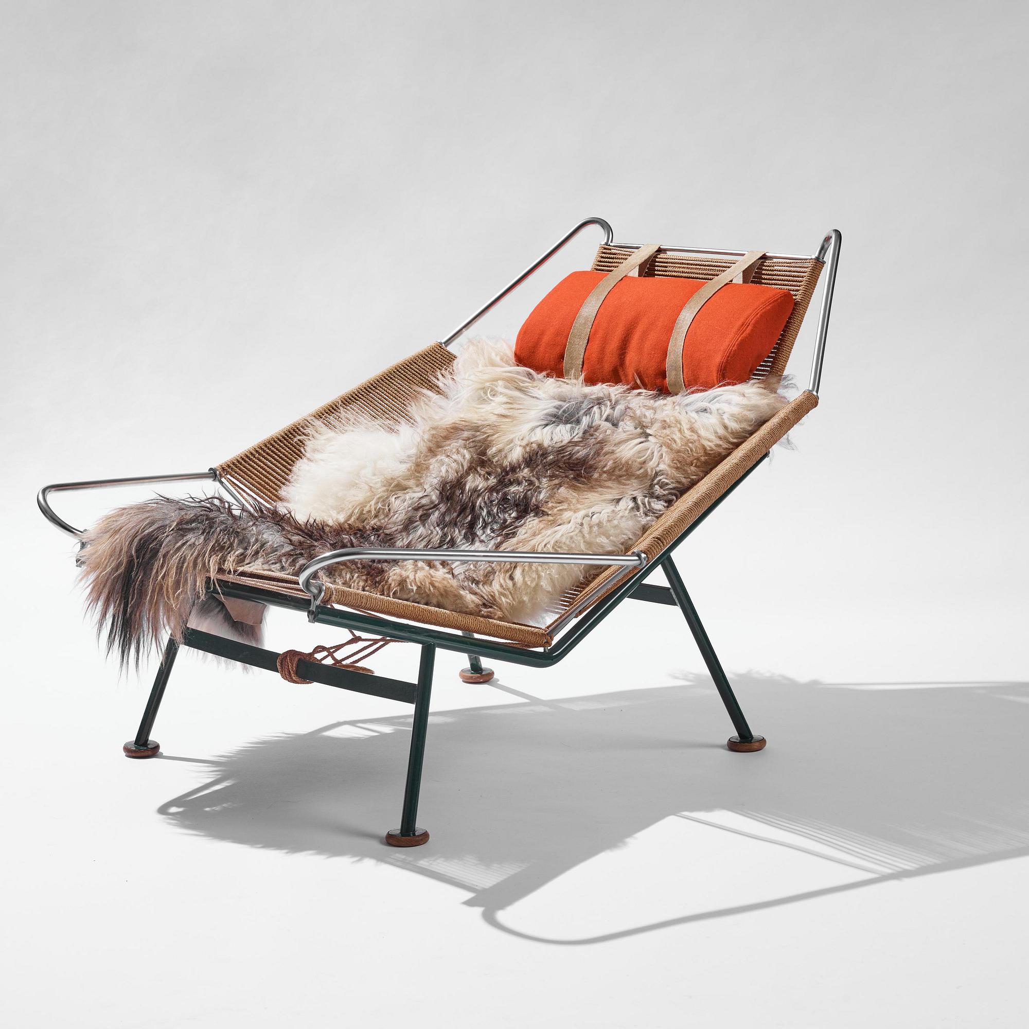 Hans J. Wegner, fåtölj, "Flag Halyard", Getama, Danmark, 1950-60-tal.