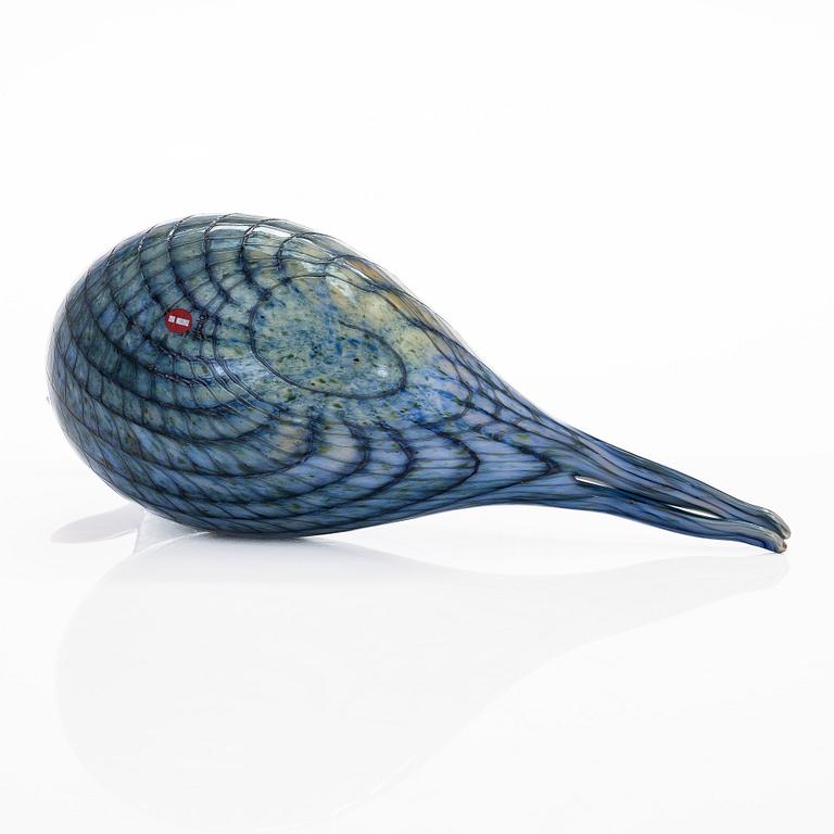 Oiva Toikka, A glass bird, 'Rusee grebe', signed O. Toikka Nuutajärvi.