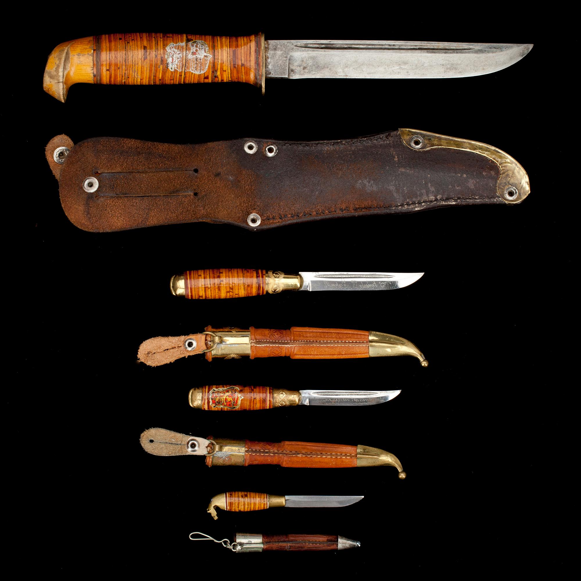 PUUKKO-KNIVAR, 4 st, Iisakki Järvenpää 1900-talets senare hälft.