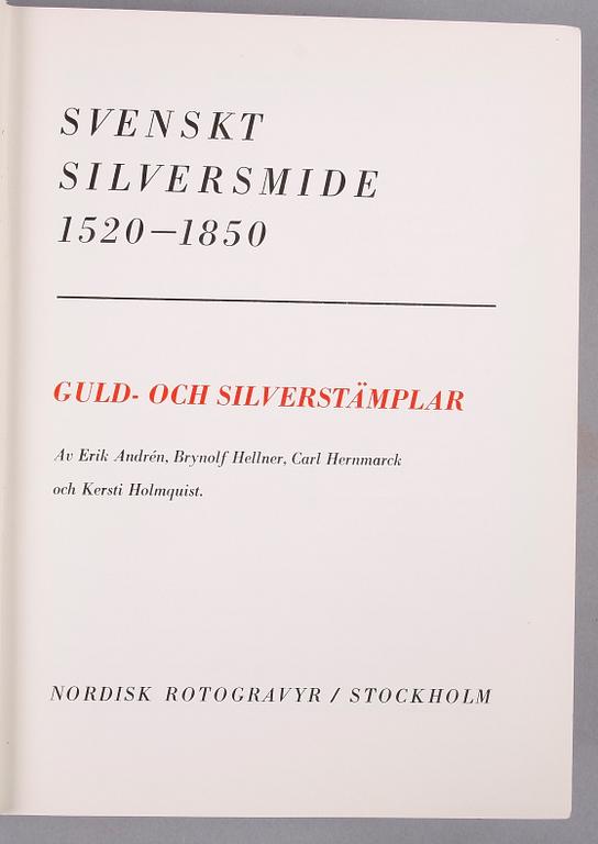 BOK, "Svenskt silversmide 1520-1850" av Erik Andrén, Stockholm 1963.