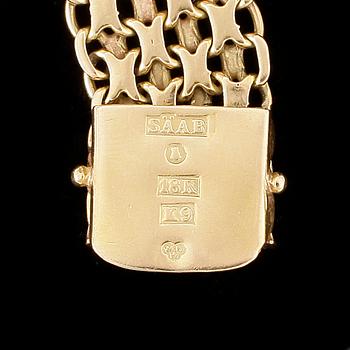 ARMBAND, guld 18K, Stockholms ädelsmide AB, Stockholm 1960. Vikt ca 30 gram.
