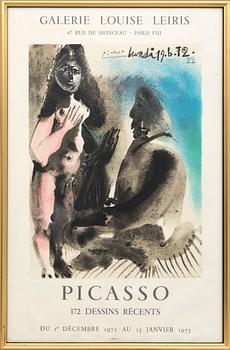 Pablo Picasso, exhibition poster "Picasso 172 dessins récents" 1972.