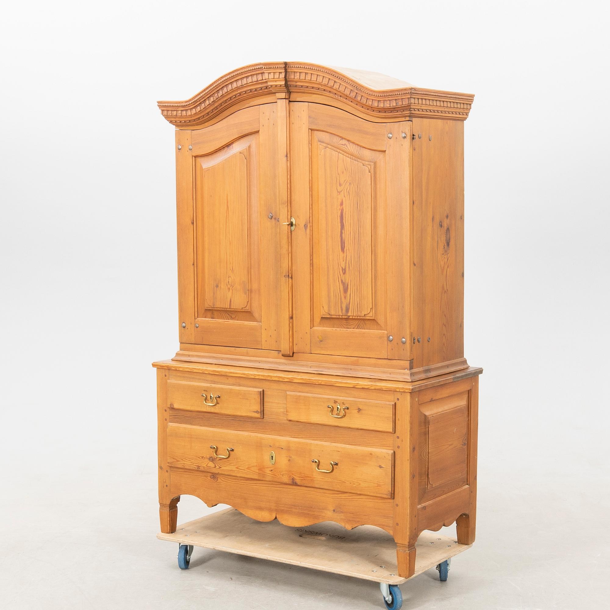 Cabinet in the Gustavian style dated 1812.