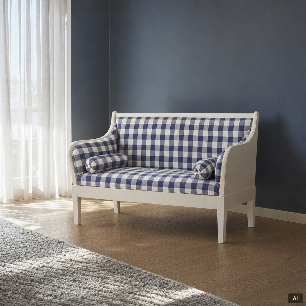 A Gustavian style sofa, first half of the 20th Century.