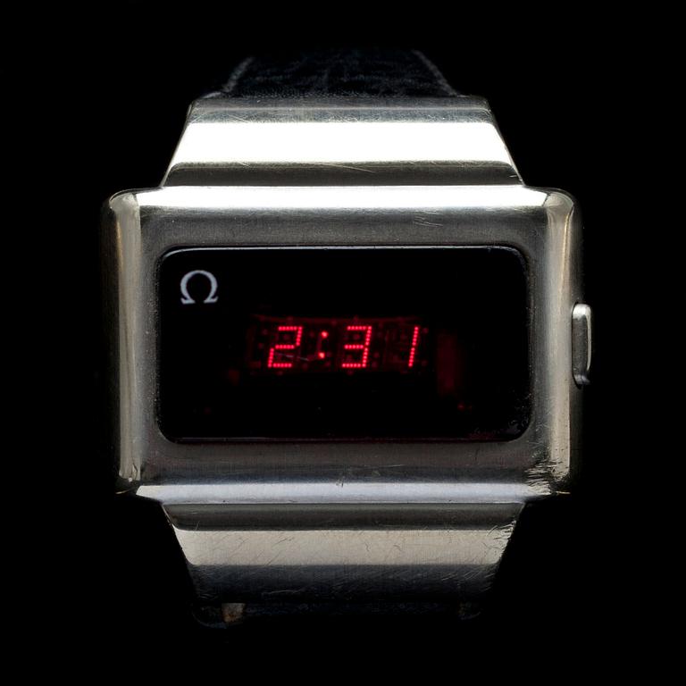ARMBANDSUR, Omega TC, digital, rostfritt stål. 1970-talets början.
