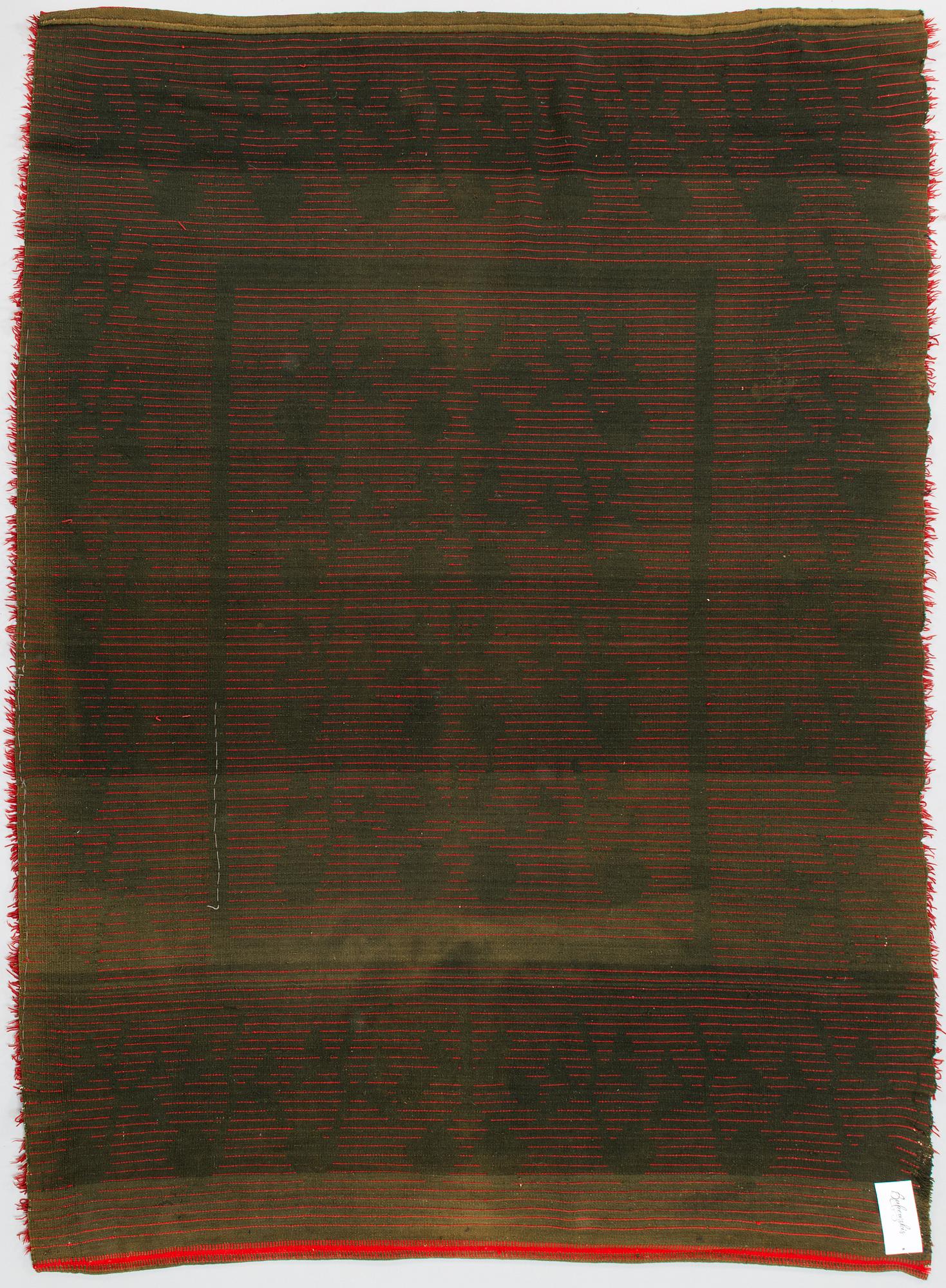 a mid-19th century Finnish long pile rug. Circa 190x140 cm.