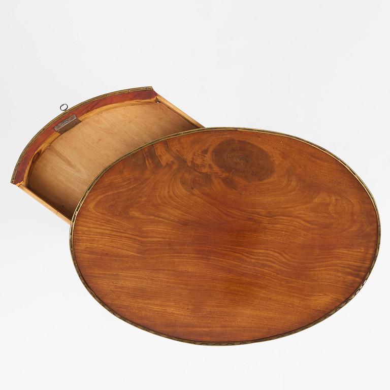 A late Gustavian mahogany table attributed to C. D. Fick (master in Stockholm 1776-1806).