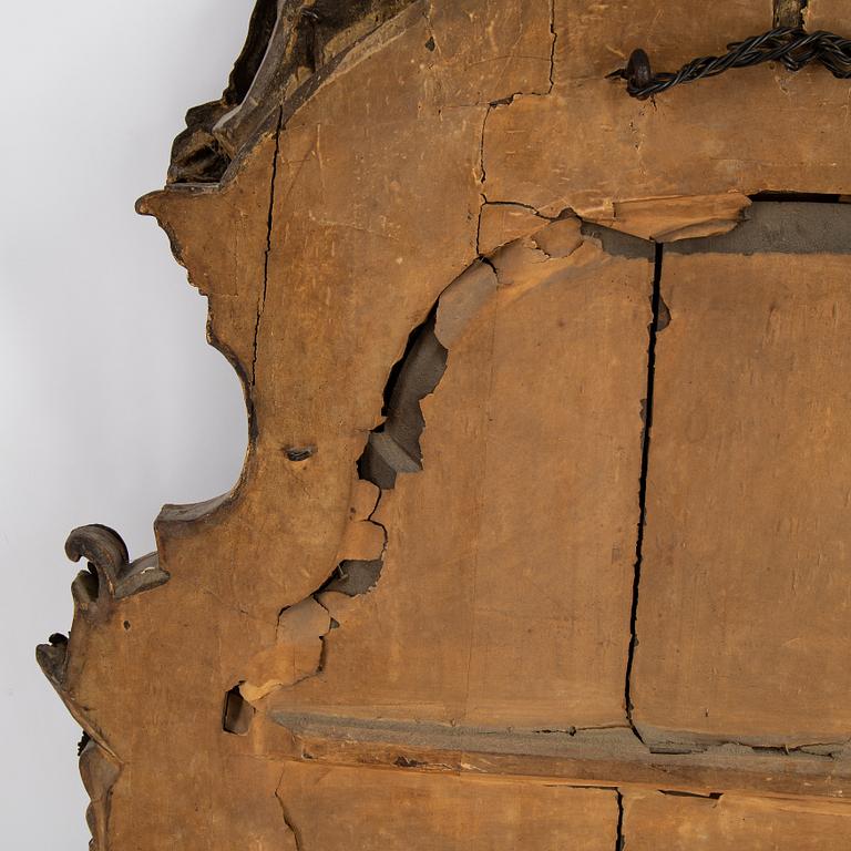A late Baroque mirror overpiece from the workshop of Burchardt Precht (Master 1674-1738), early 18th century.