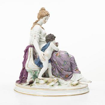 Meissen, “Mutterglück” (A Mother's happiness), a porcelain figural group, model no 168 Germany, around 1900.
