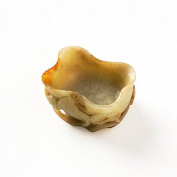 Penselbad och bältesspänne, nefrit.  Qingdynastin.