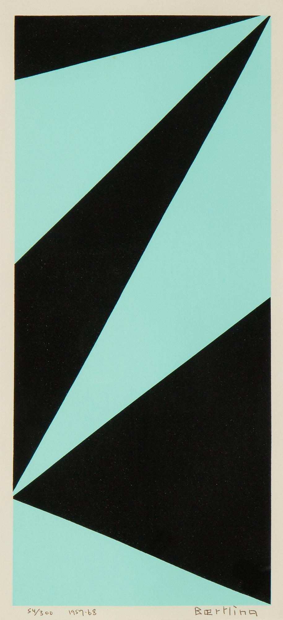 Olle Baertling, silkscreen in colours, 1954-68, signed 54/300.