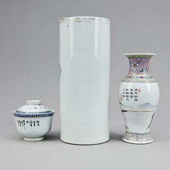 PARTI PORSLIN, 3 delar, Kina, 1900-tal.