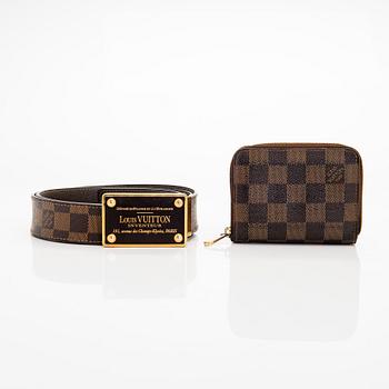 Louis Vuitton, a 'Zippy Coin Purse' wallet and an 'Inventeur' belt.