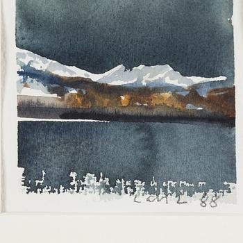 LARS LERIN, watercolour, signed Lars L and dated 88.