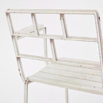 Carl Hörvik, a set of four garden chairs, possibly produced by Thulins vagnfabrik, Skillingaryd, Sweden.