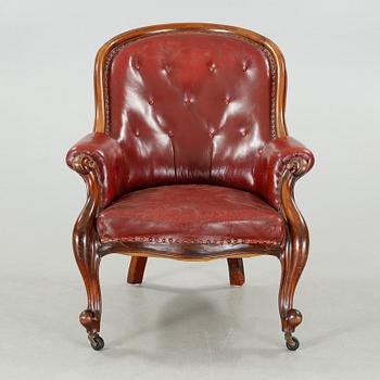 A late 19th century lounge chair.