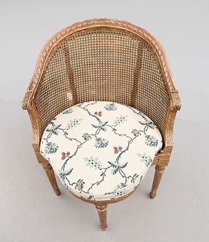 KARMSTOL, Louis Seizestil, omkring år 1900.