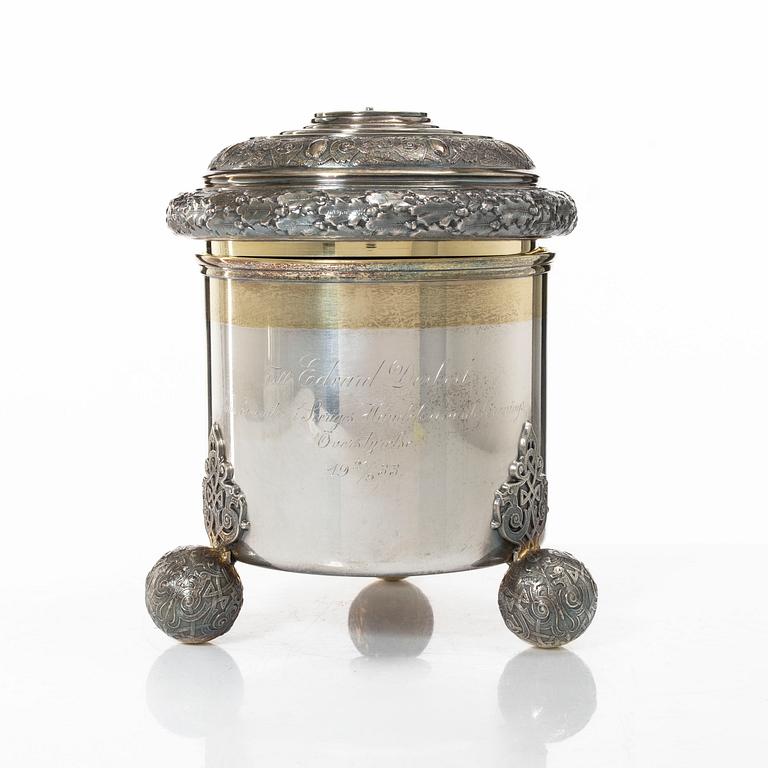 K Anderson, dryckeskanna, silver, barockstil, Stockholm 1931.