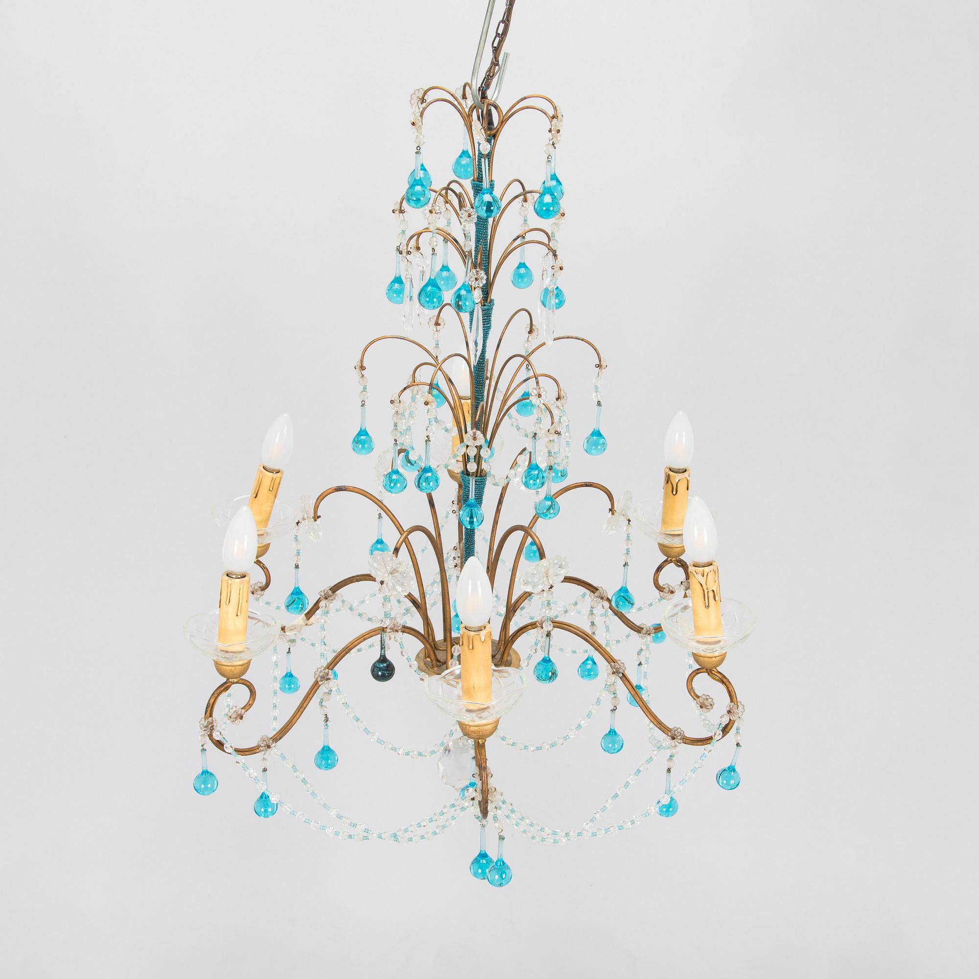 A chandelier, probably Italy 1940s-50s.