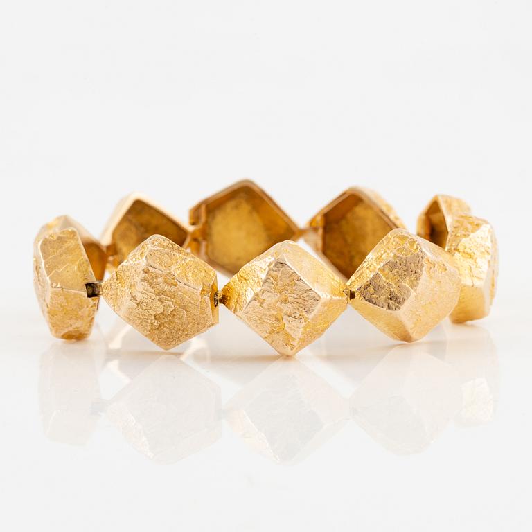 Björn Weckström, a bracelet 14K gold "Lapplands stenar" for Lapponia, Finland 1971.