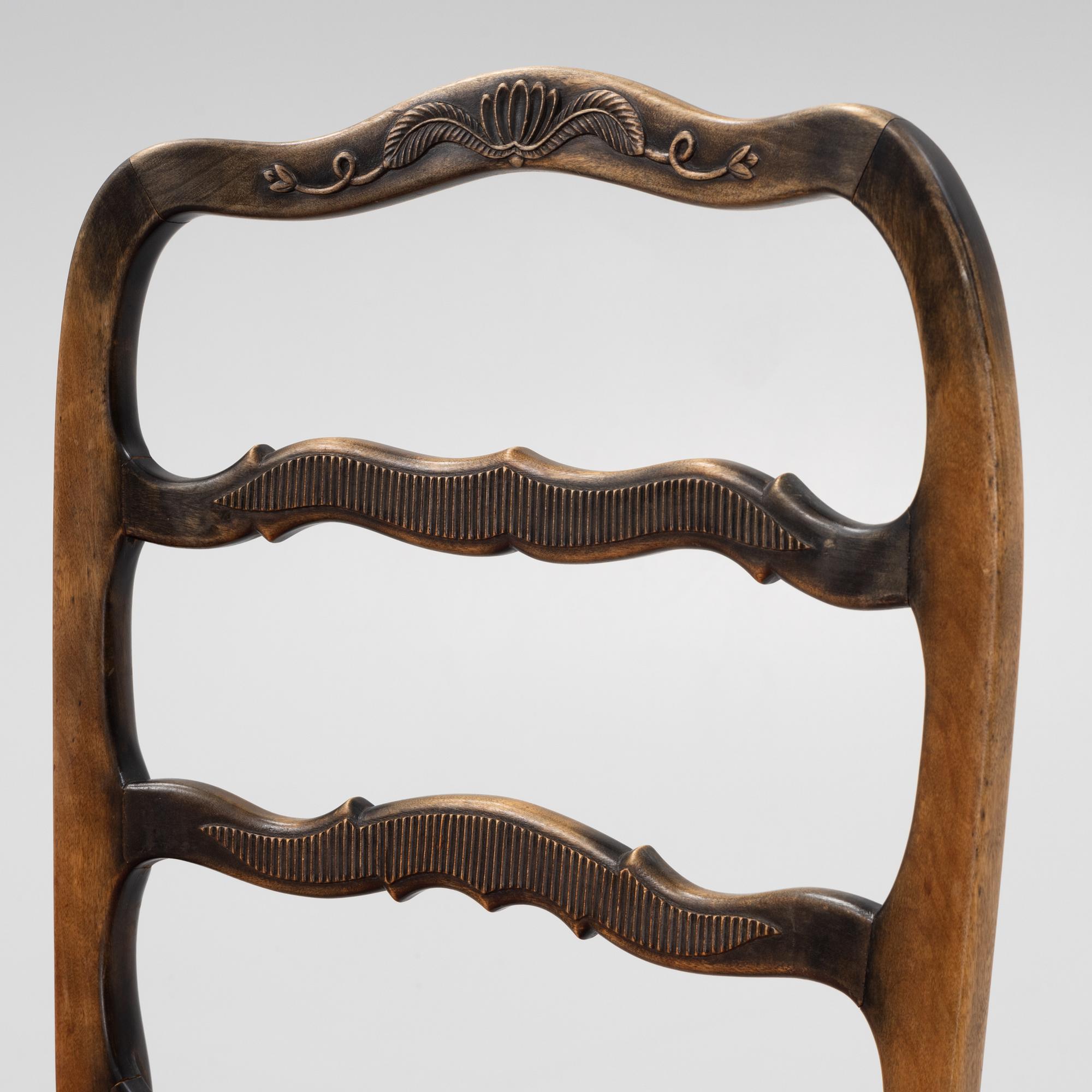 Axel Einar Hjorth, a pair of stained birch 'Sune' chairs, Nordiska Kompaniet, 1928.