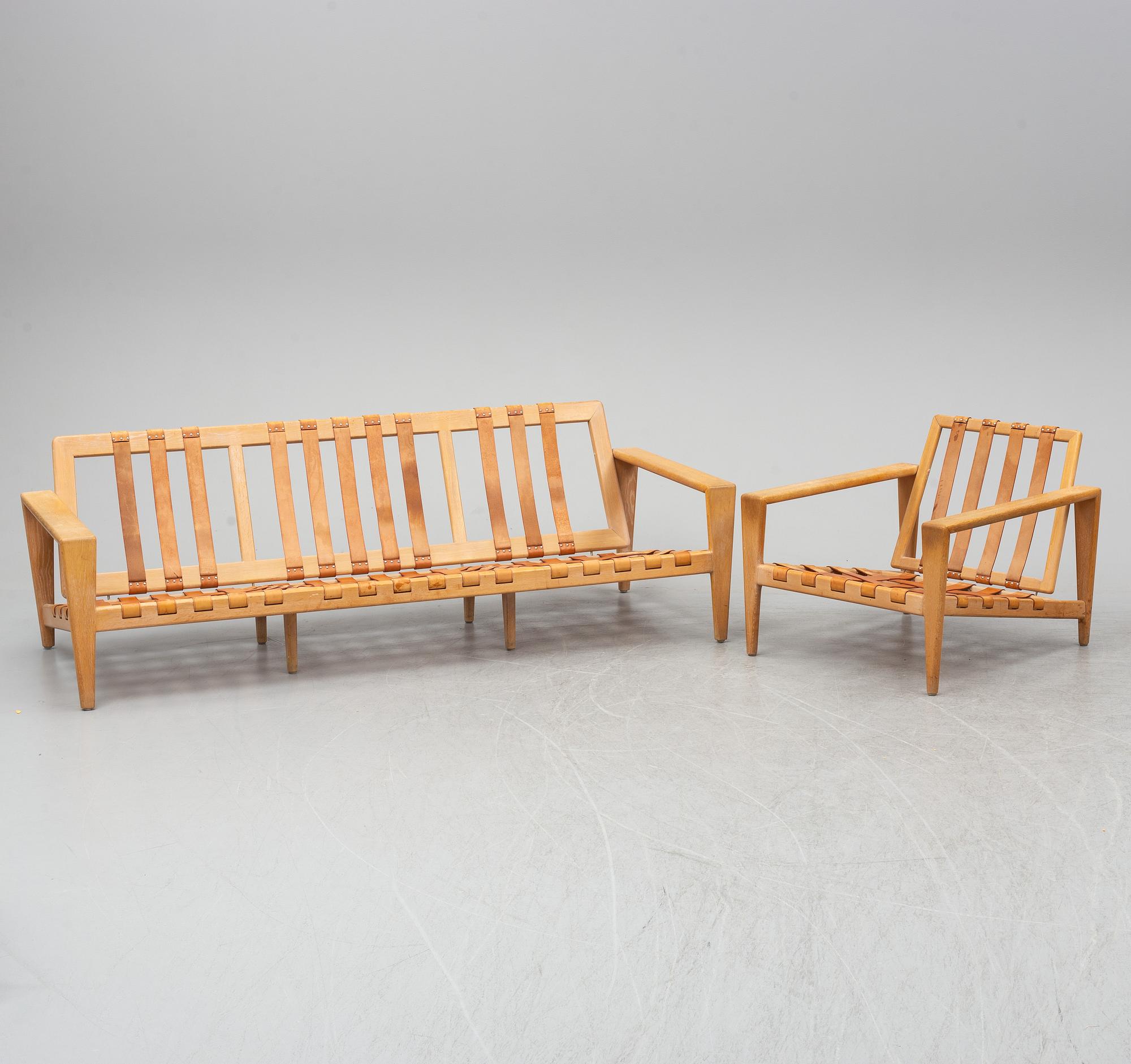 A 'Bodö' sofa and easy chair by Svante Skogh, AB Hjertquist & Co, Nässjö, ca 1960.