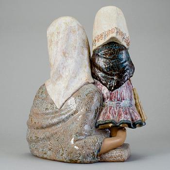 FIGURIN, stengods, Juana Devis, Lladro, Spanien, 1900-tal.