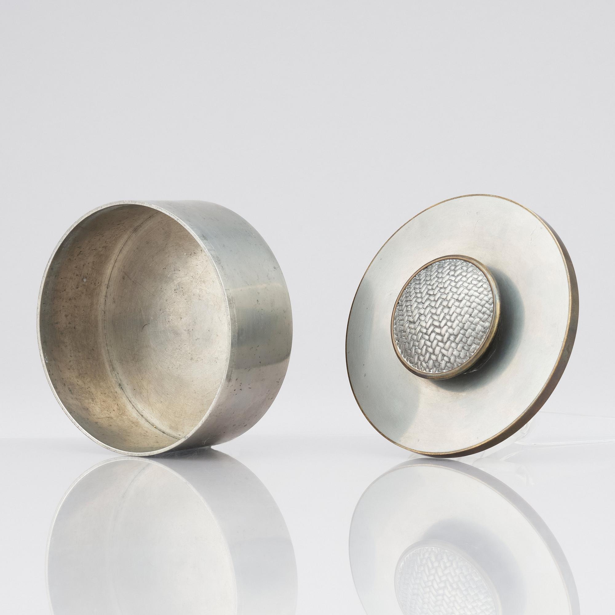 Björn Trägårdh, a pewter and brass box, Svenskt Tenn, Stockholm 1938.
