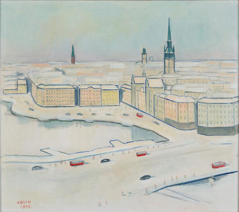 EINAR JOLIN, oil on canvas, signed Jolin and dated 1948.