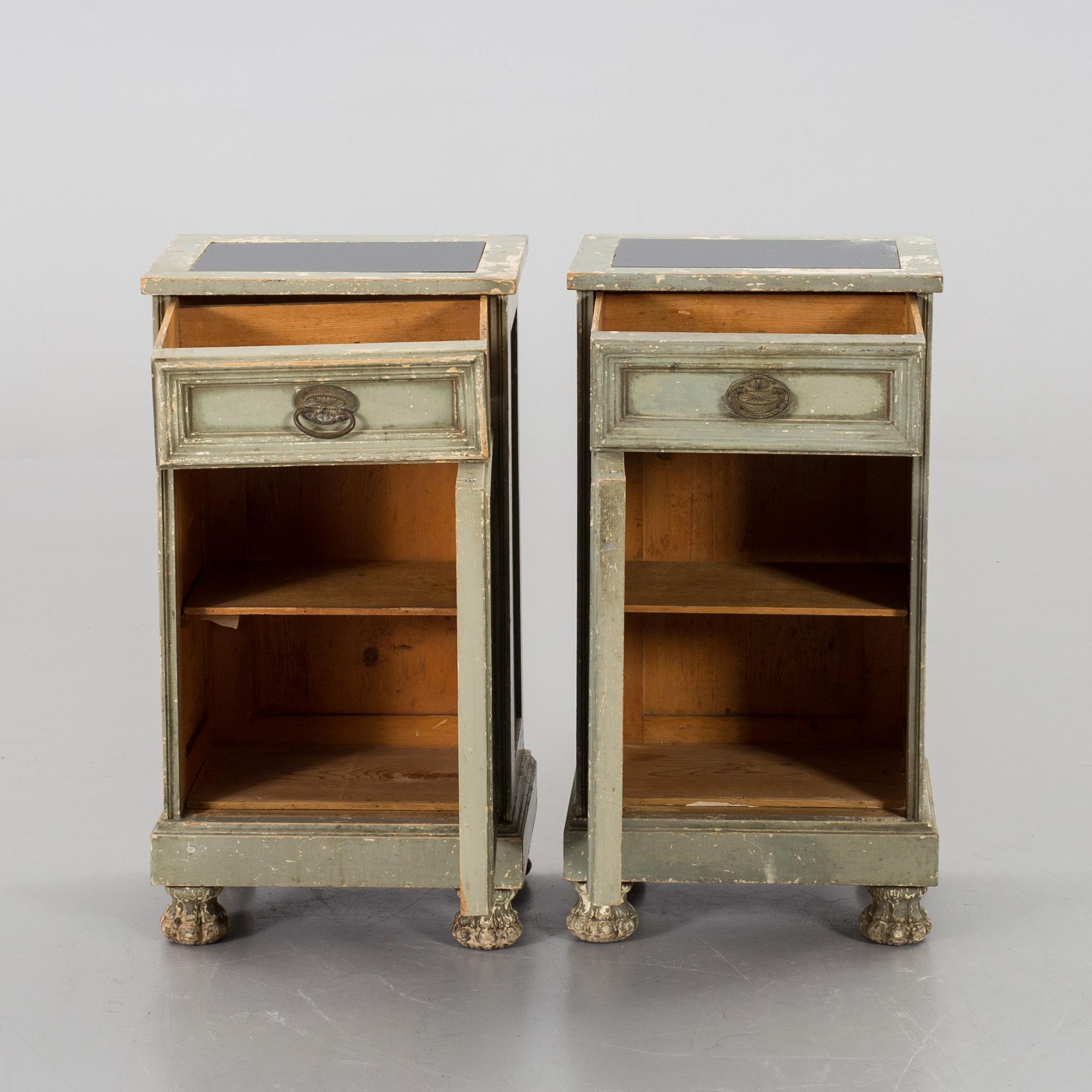 a pair of bedside table, 20th century,.