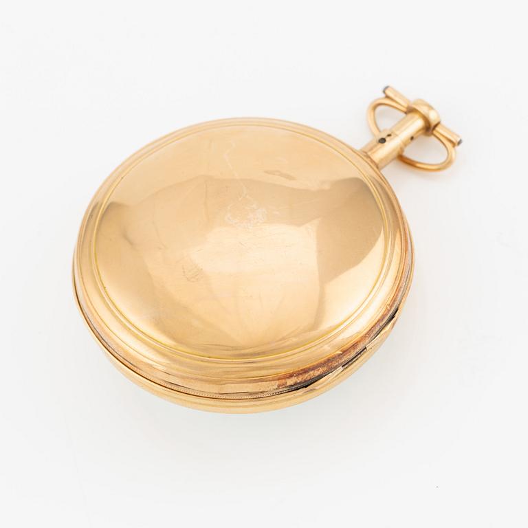 Pocket watch, 18K gold, 52 mm.