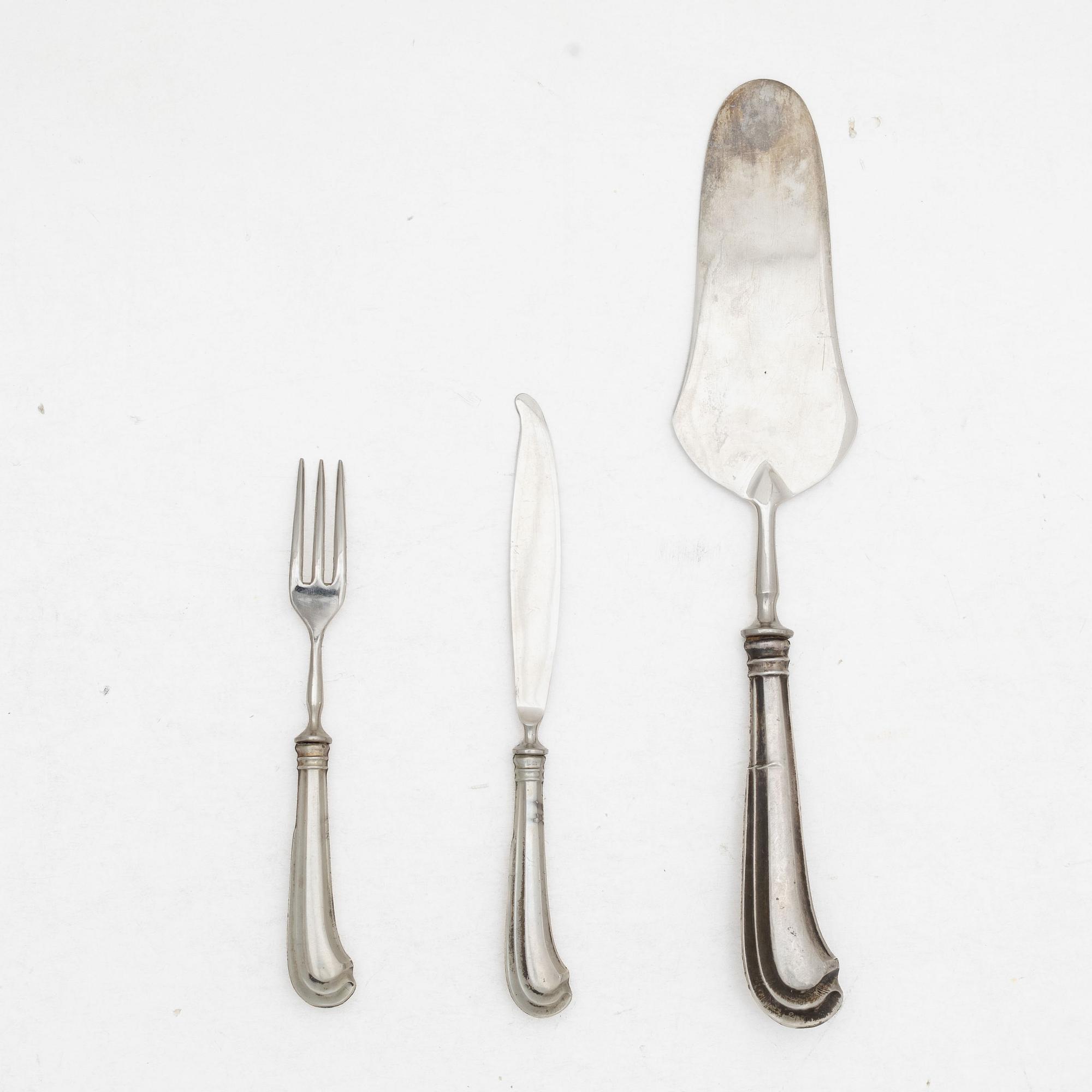 Bestick, 13 st, silver, Italien, efter 1944.