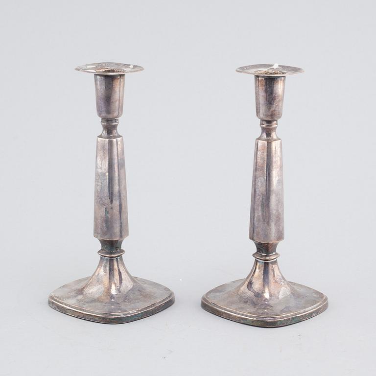 A pair of Swedish silver candlesticks from 1966.