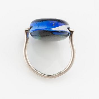 Vivianna Torun Bülow-Hübe, ring, silver med glas, Stockholm 1951.