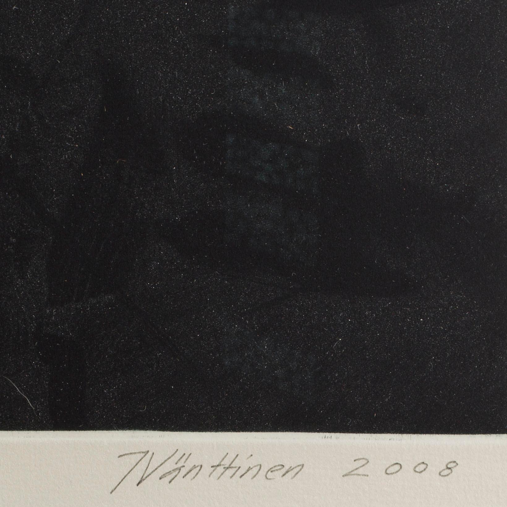 JUKKA VÄNTTINEN, mezzotint, "Pärleporten", numrerad 41/100 och signerad och daterad 2008.