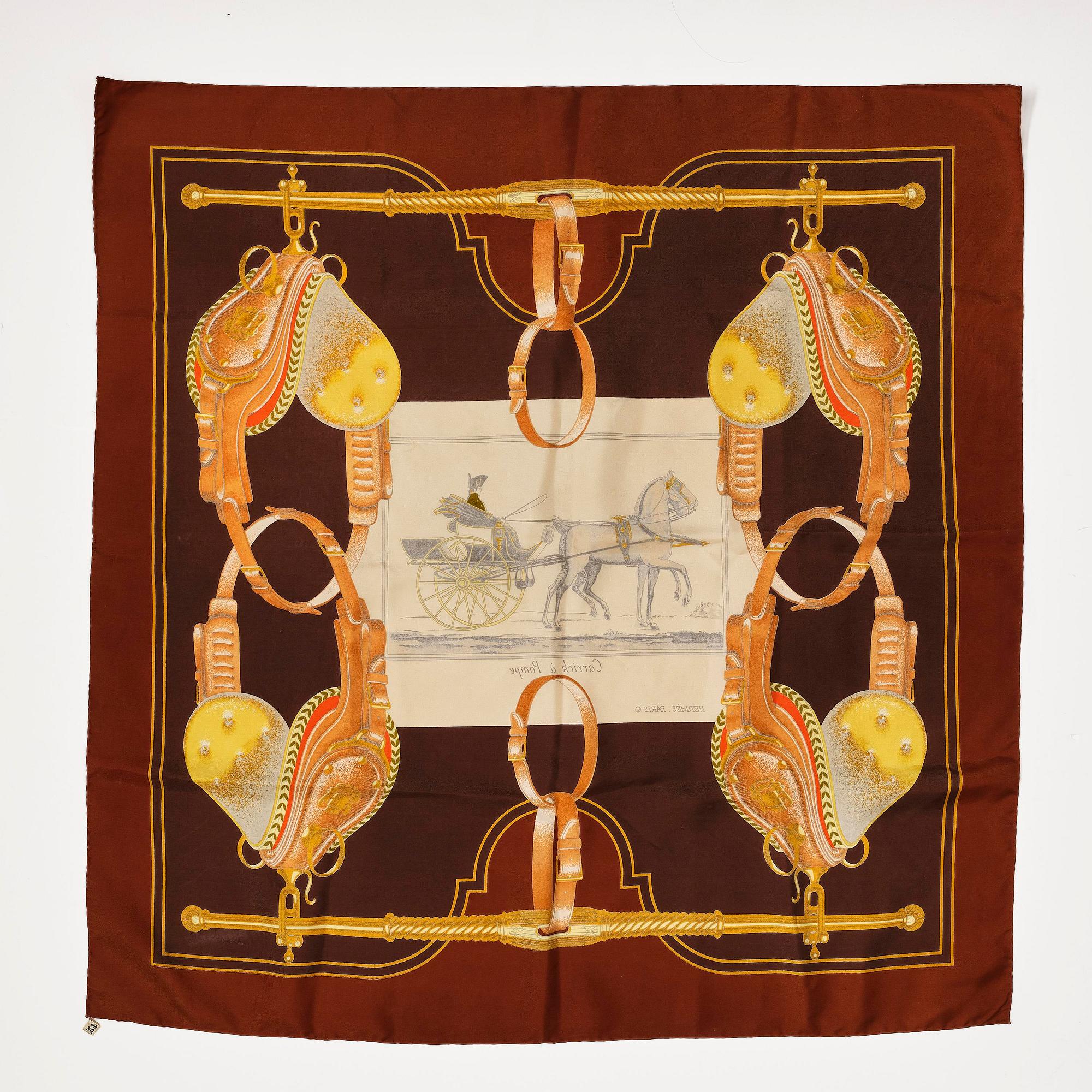 Hermès, scarf, “Carrick à Pompe”.