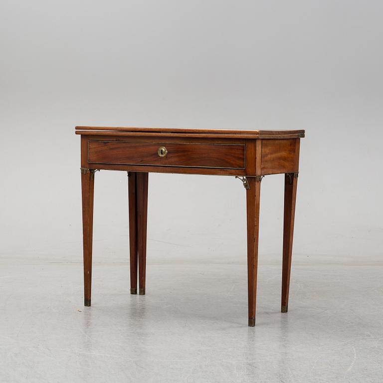 A late gustavian games table, Stockholm, late 18th century.