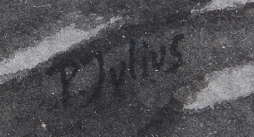 PER JULIUS, akvarell. Sign.