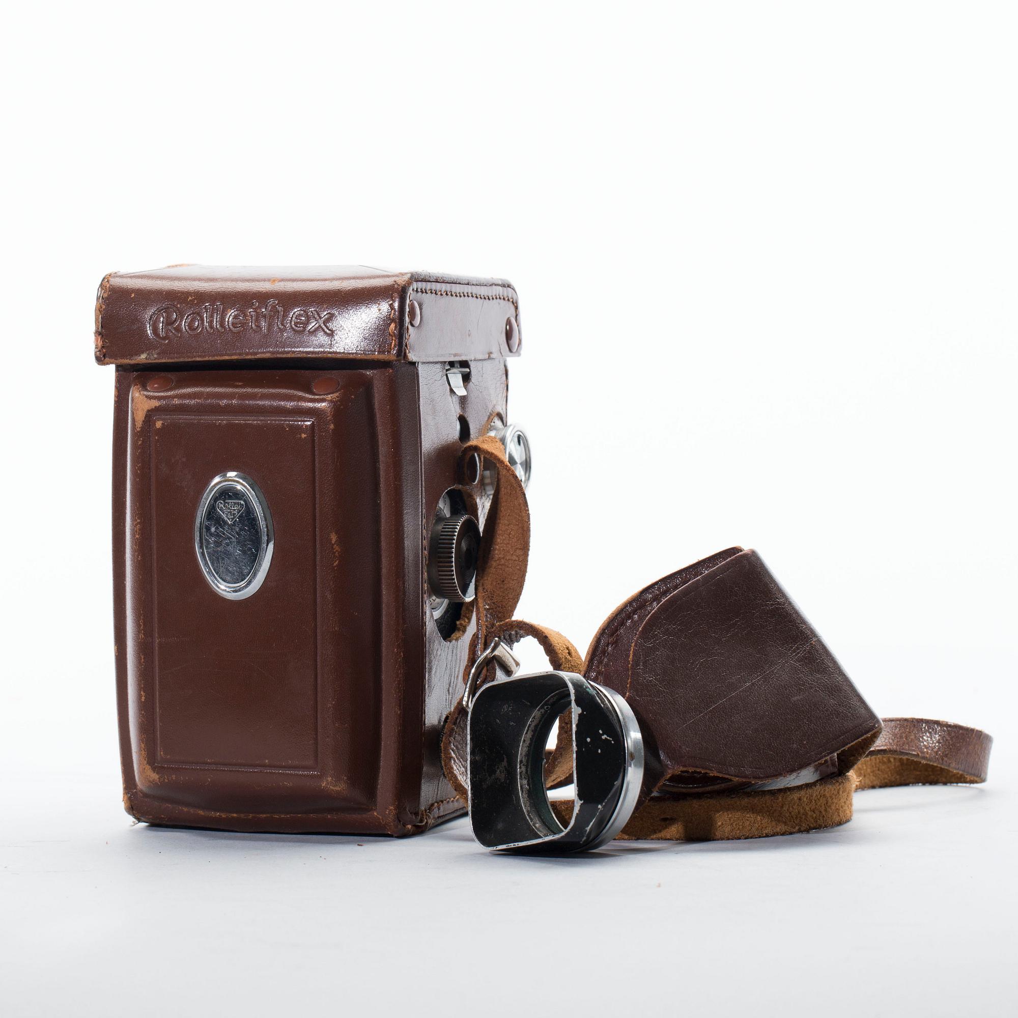 KAMERA med VÄSKA, Rolleiflex. Franke & Heidecke, Braunschweig, Tyskland,