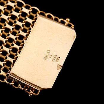 ARMBAND, 18 k guld, 1968, x-länk. Vikt ca 36 gram.