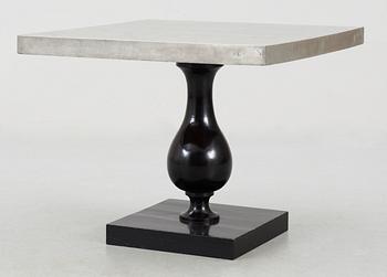 An Uno Åhrén and Tyra Lundgren engraved pewter top table, Svenskt Tenn 1928.