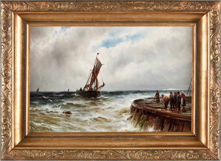 GUSTAVE DE BREANSKI, olja på uppfodrad duk. Sign.